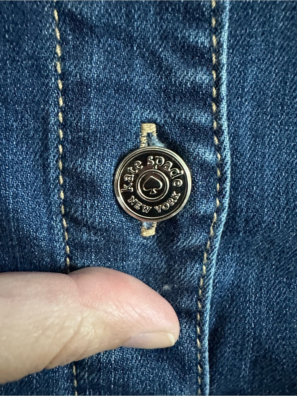 kate spade Dark Blue Denim Jean Jacket - Picture 4 of 8